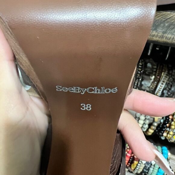 NEW Platform leather sandals by See by Chloe. - Picture 4 of 4